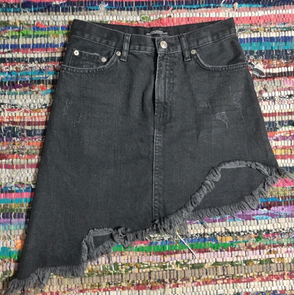 Zara Dresses & Skirts - 🐺 Zara Asymmetrical Distressed Mini Skirt 🐺